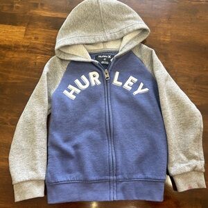 4T Hurley Blue and Gray Kids Hoodie